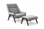 Elva Lounge Chair with Ottoman - Image 4
