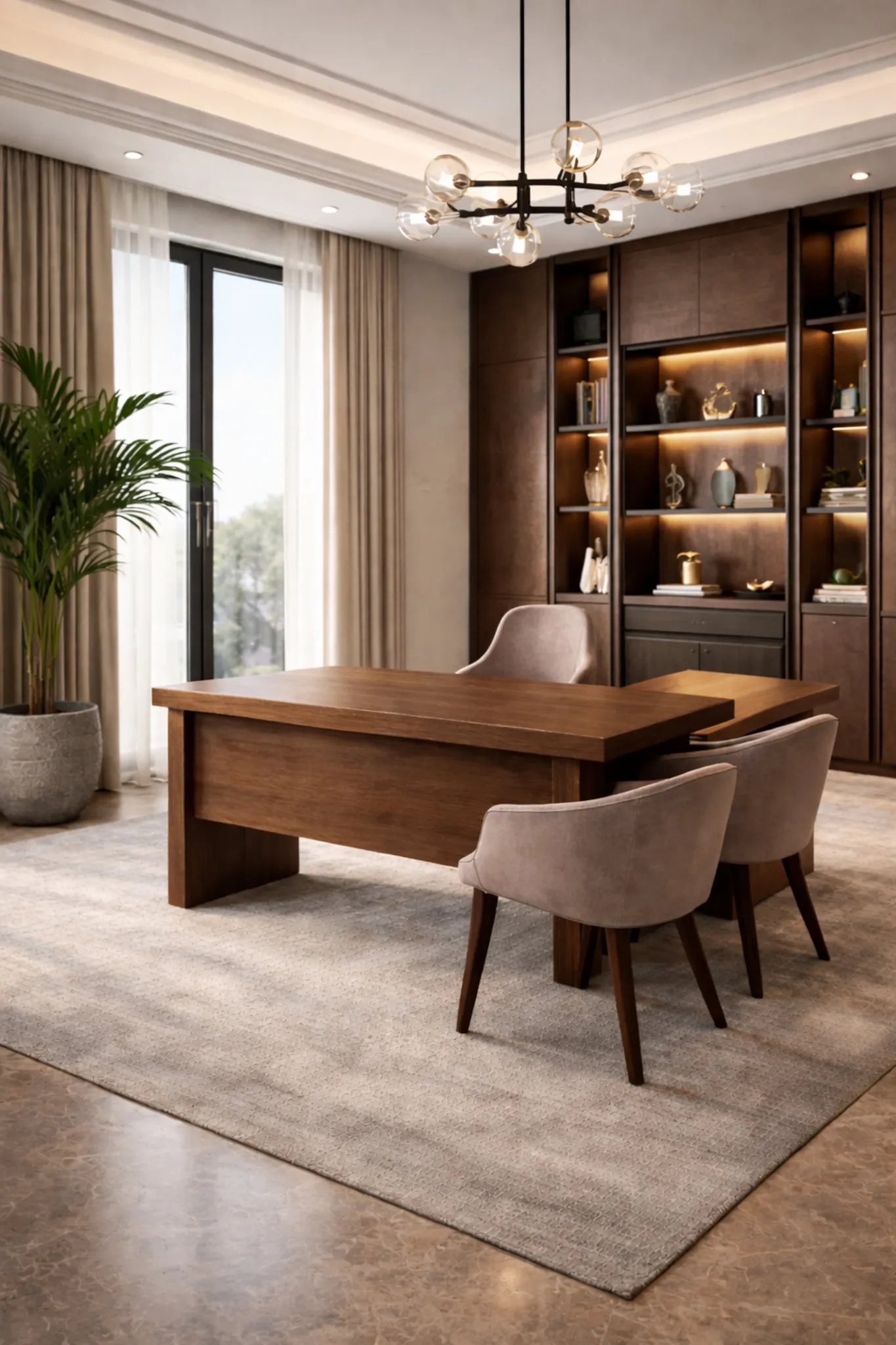 Atlas Desk 1 Atlas Office Desk : office desk with broad wooden surface, clean geometry and drawer storage for home and professional workspace