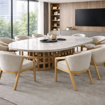 Cove Conference Chair : conference room chairs with a solid wood frame and upholstered seat for boardroom and office spaces