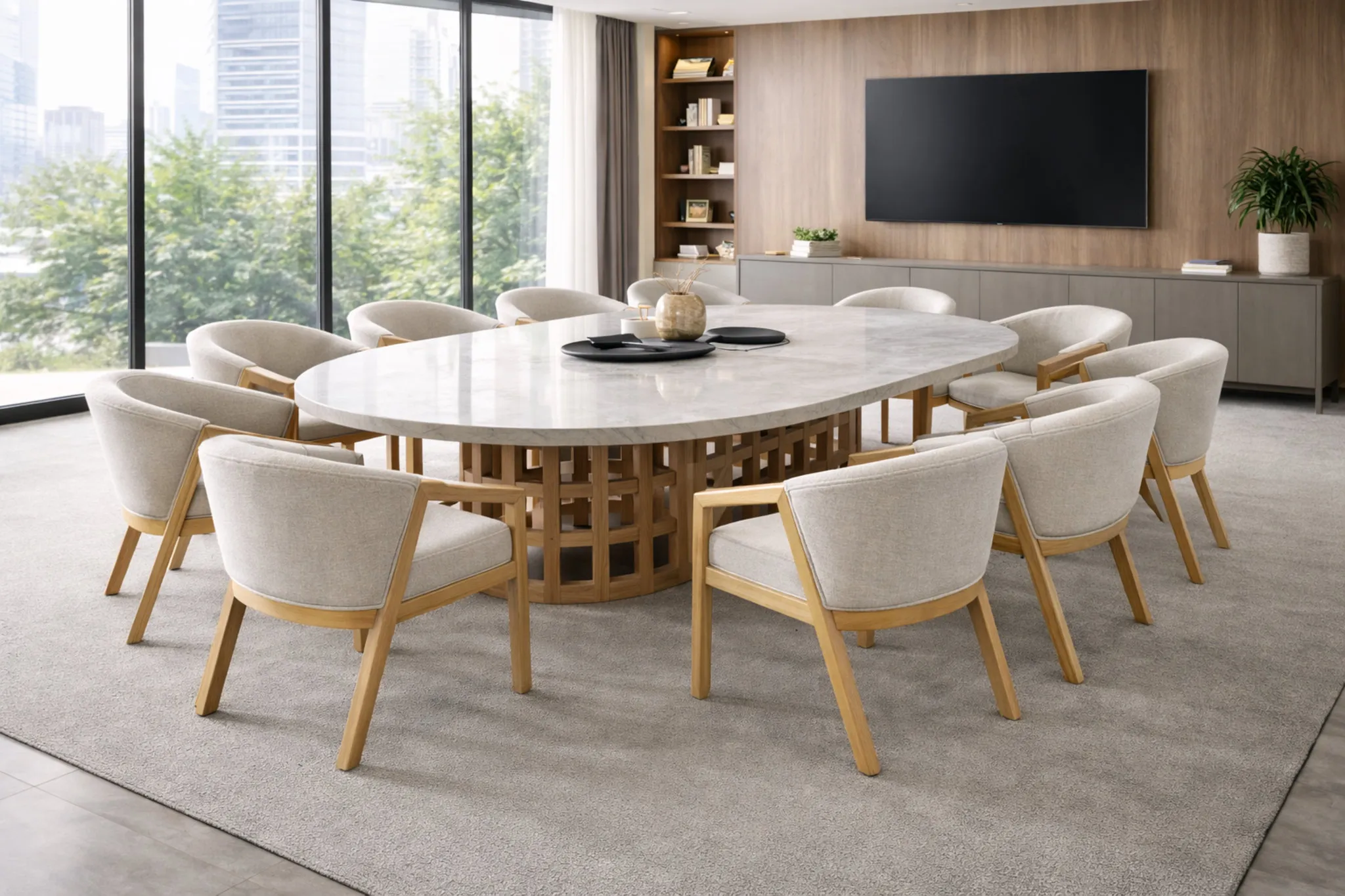 cove chair 1 Cove Conference Chair : conference room chairs with a solid wood frame and upholstered seat for boardroom and office spaces
