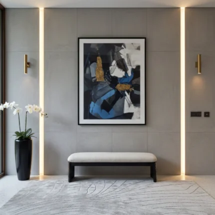 Lino Upholstered Bench : living room bench with clean linear form and upholstered seat for bedroom and entryway spaces