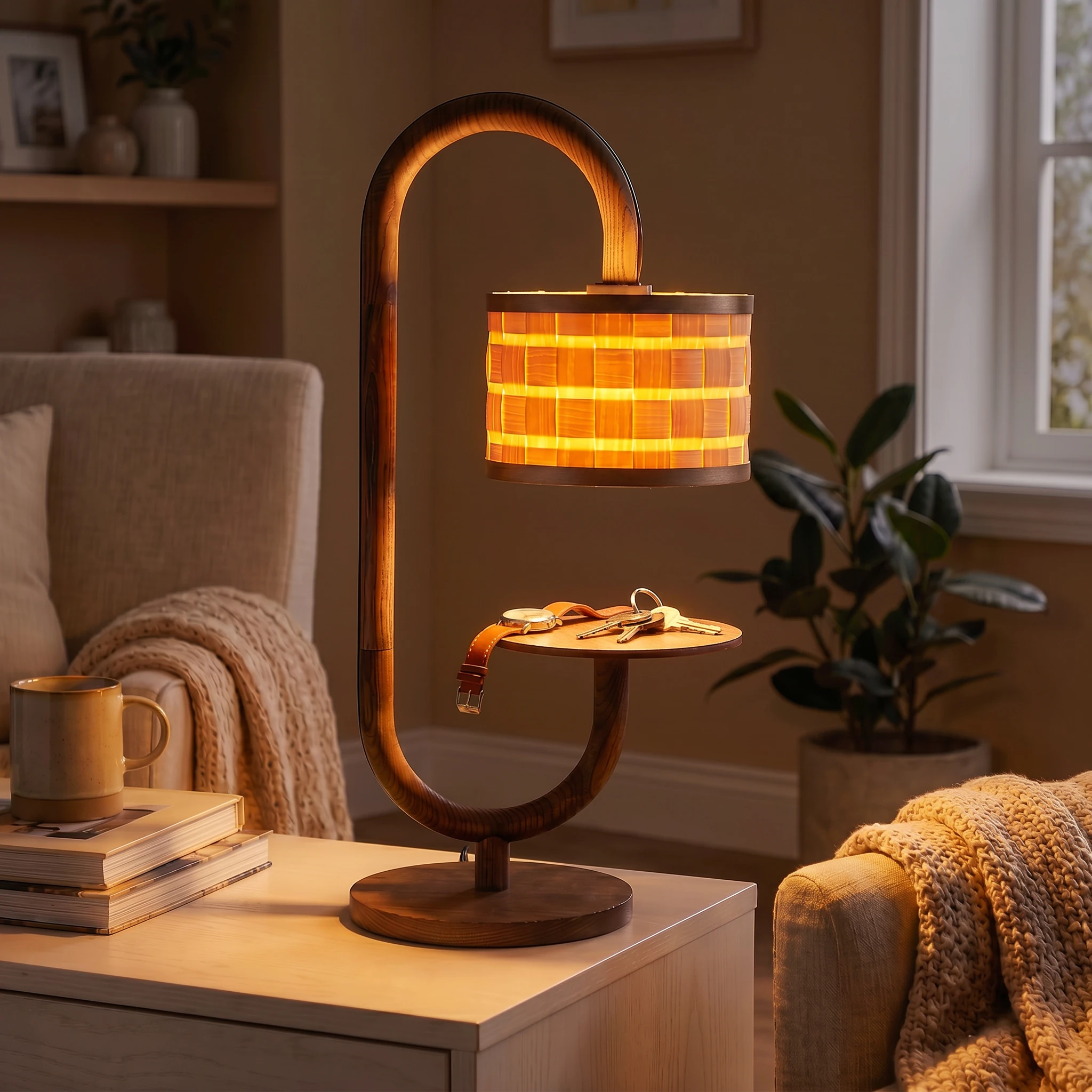 acus 8 Acus Table Lamp with Side Tray - Image 1