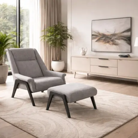 Elva Lounge Chair with Ottoman