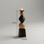 Arka Totem Wooden Candle Holder (Medium) - Image 3
