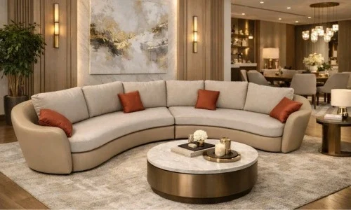 curved sofa